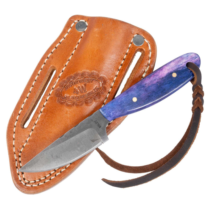 Justin Wiley Purple Handle Carbon Steel Knife