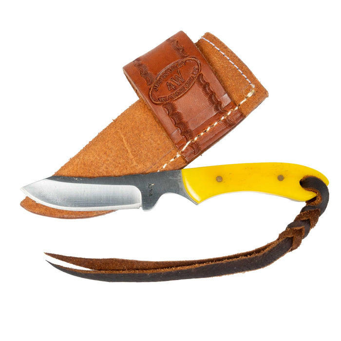 Justin Wiley Hand-Forged Carbon Steel Knife with Yellow Handle