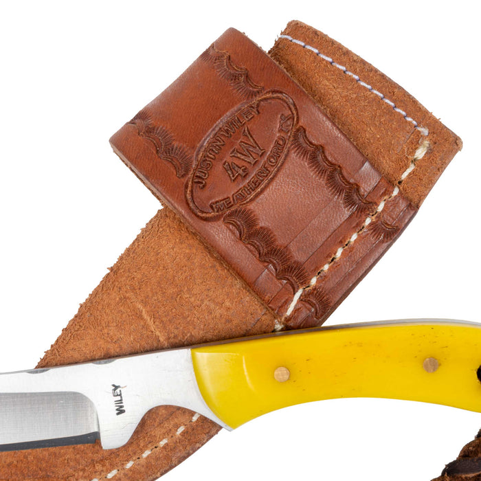 Justin Wiley Hand-Forged Carbon Steel Knife with Yellow Handle