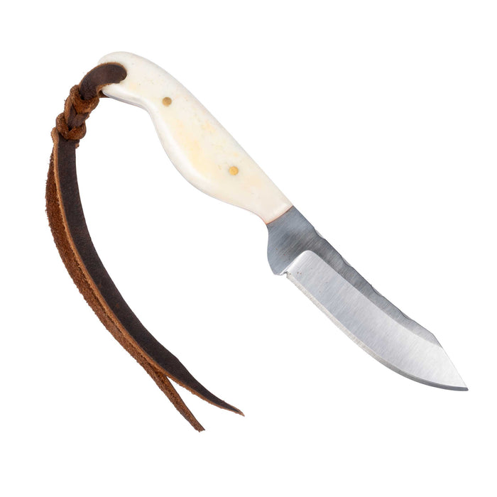 Justin Wiley Hand-Forged Carbon Steel Knife with Natural Bone Handle