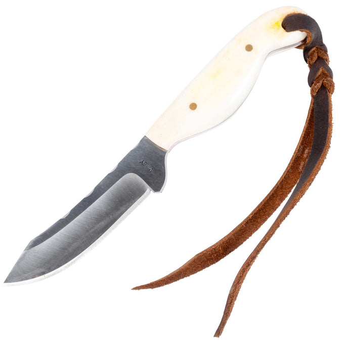 Justin Wiley Hand-Forged Carbon Steel Knife with Natural Bone Handle
