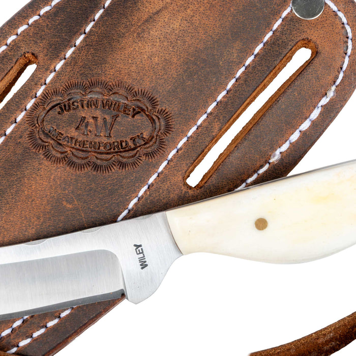 Justin Wiley Hand-Forged Carbon Steel Knife with Natural Bone Handle