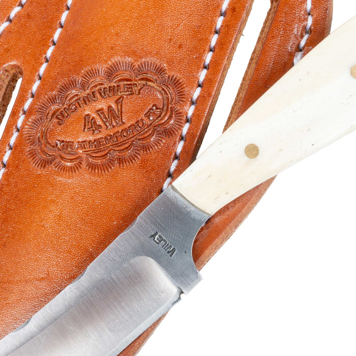 Justin Wiley Hand-Forged Carbon Steel Knife with Natural Bone Handle