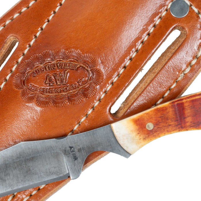 Justin Wiley Hand-Forged Carbon Steel Knife with Natural Bone Handle