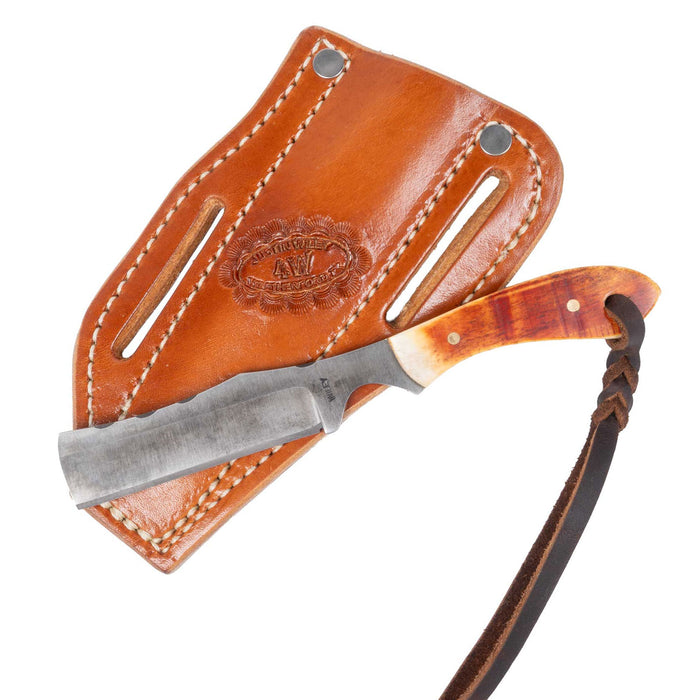 Justin Wiley Hand-Forged Carbon Steel Knife with Natural Bone Handle