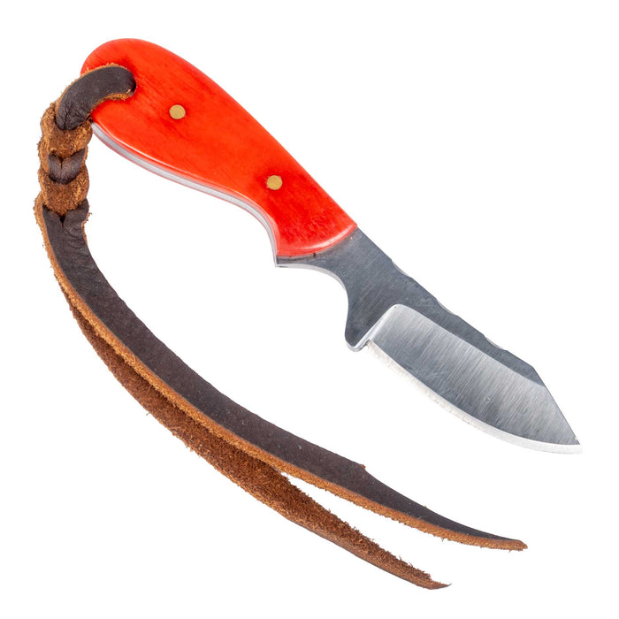 Justin Wiley Hand-Forged Carbon Steel Knife with Red Bone Handle