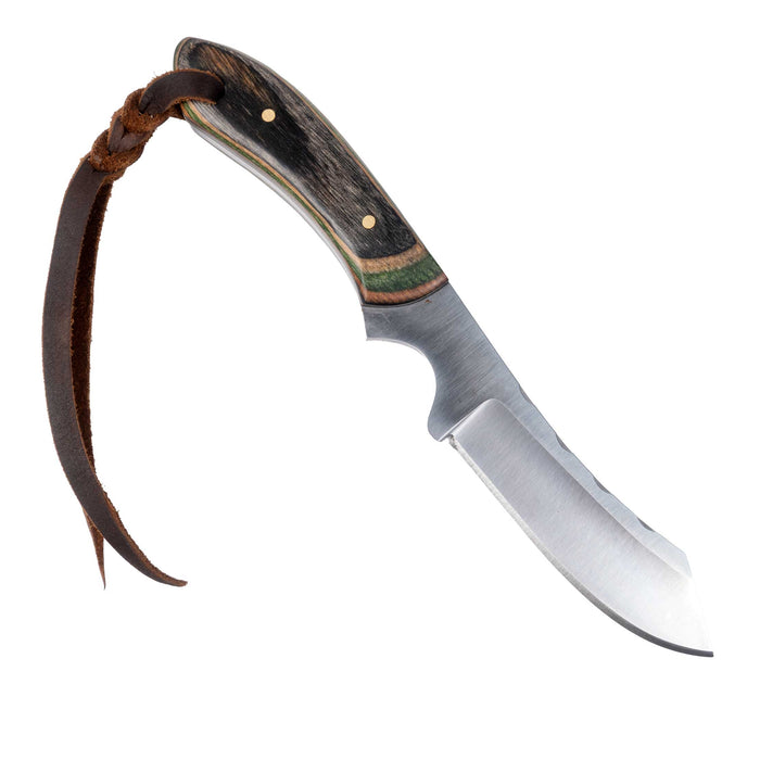 Justin Wiley Hand-Forged Carbon Steel Camp Knife with Wood Handle