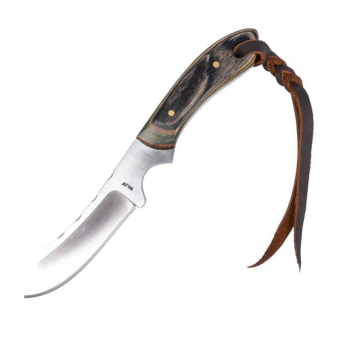 Justin Wiley Hand-Forged Carbon Steel Camp Knife with Wood Handle