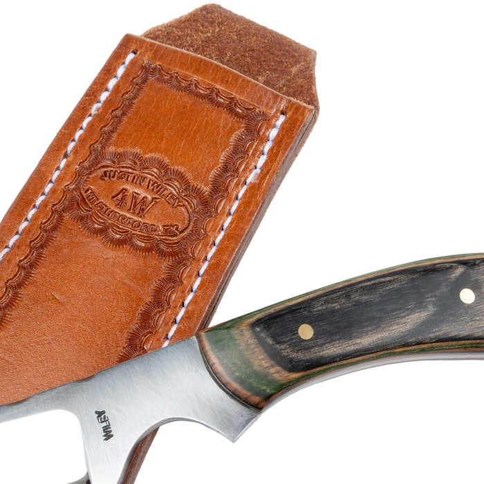 Justin Wiley Hand-Forged Carbon Steel Camp Knife with Wood Handle