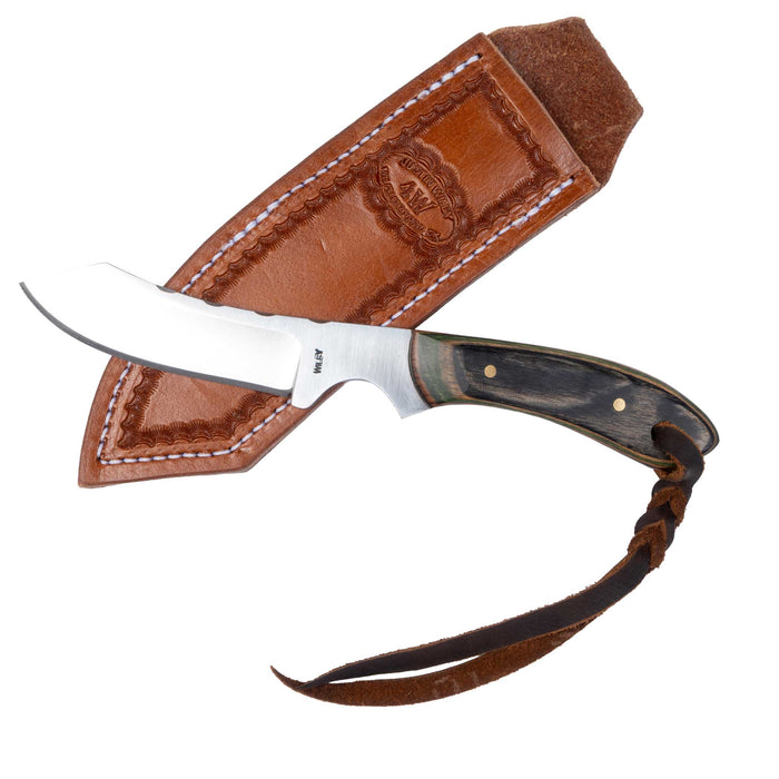 Justin Wiley Hand-Forged Carbon Steel Camp Knife with Wood Handle