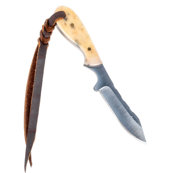 Justin Wiley Hand-Forged Carbon Steel Knife with Natural Bone Handle