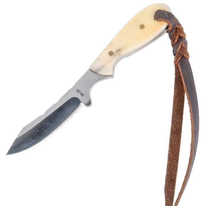 Justin Wiley Hand-Forged Carbon Steel Knife with Natural Bone Handle