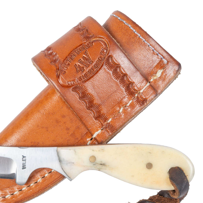 Justin Wiley Hand-Forged Carbon Steel Knife with Natural Bone Handle