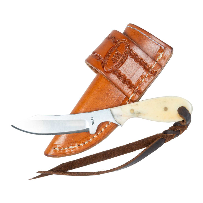 Justin Wiley Hand-Forged Carbon Steel Knife with Natural Bone Handle