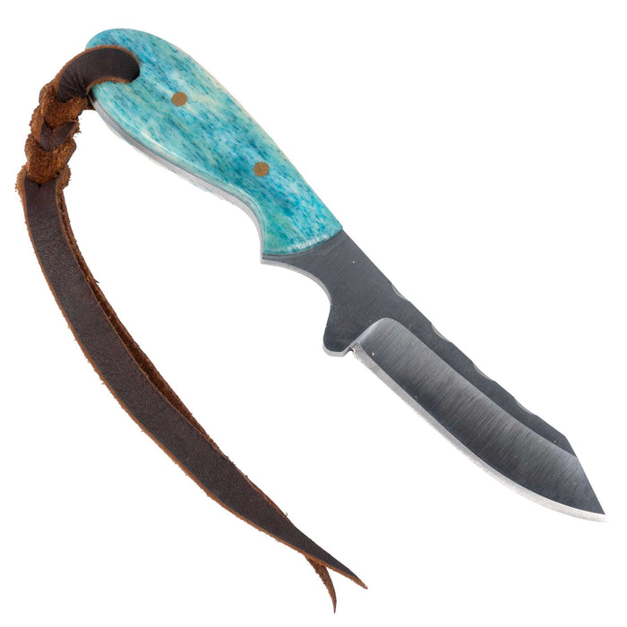Justin Wiley Carbon Steel Baby Blue Camp Knife