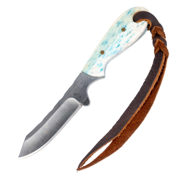 Justin Wiley Carbon Steel Baby Blue Camp Knife