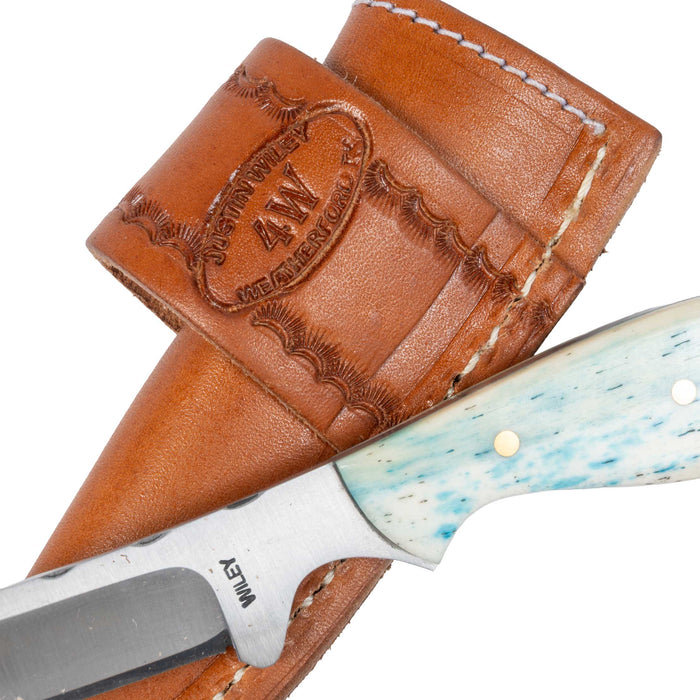 Justin Wiley Carbon Steel Baby Blue Camp Knife