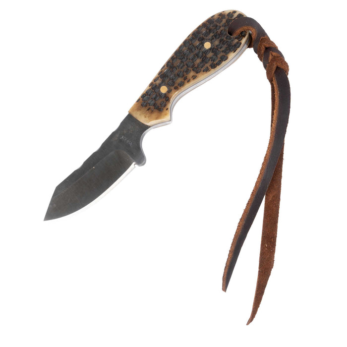 Justin Wiley Hand-Forged Carbon Steel Knife with Jigged Bone Handle