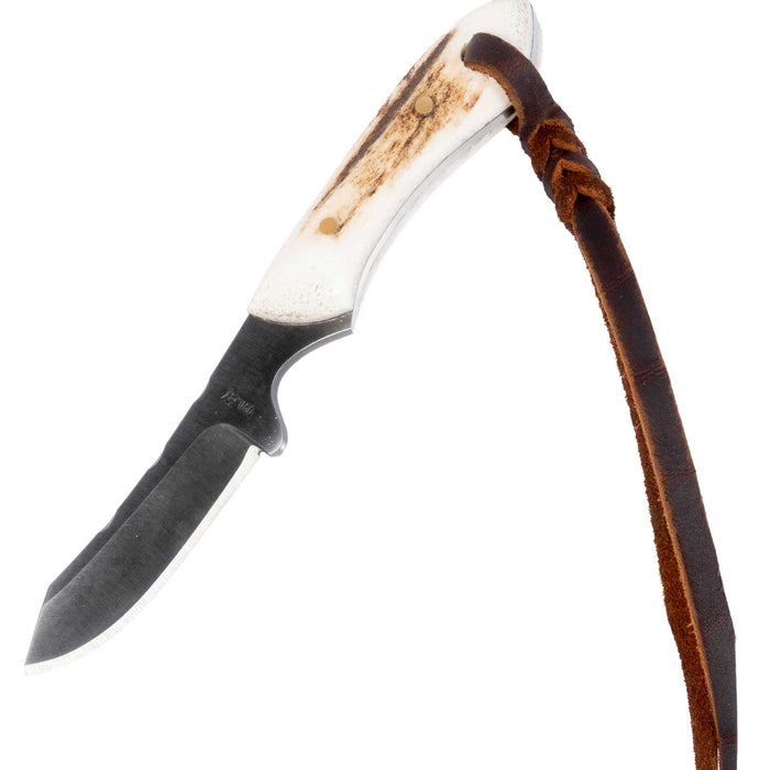 Justin Wiley Hand-Forged Carbon Steel Knife with Stag Handle