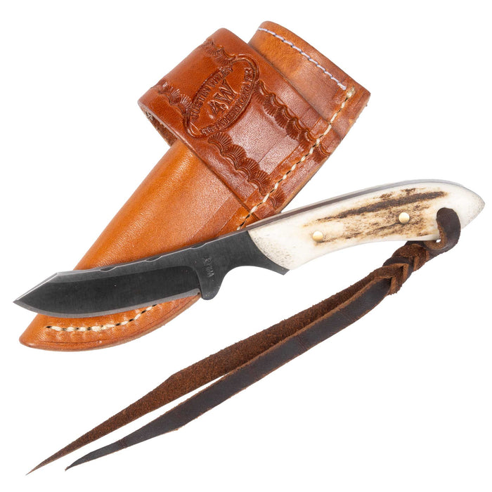 Justin Wiley Hand-Forged Carbon Steel Knife with Stag Handle