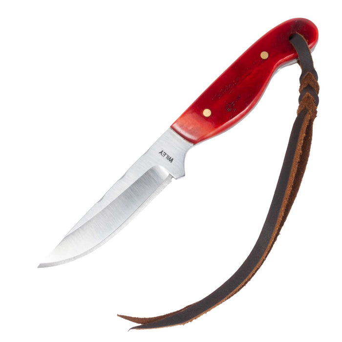 Justin Wiley Red Carbon Steel Knife w/Sheath