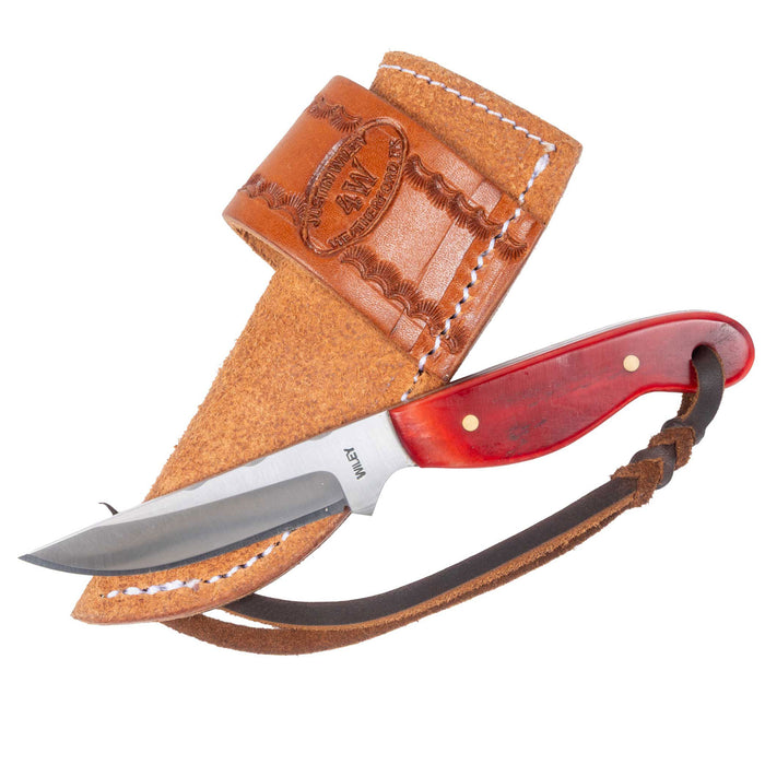 Justin Wiley Red Carbon Steel Knife w/Sheath