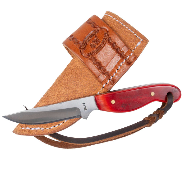 Justin Wiley Red Carbon Steel Knife w/Sheath