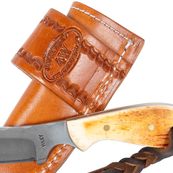 Justin Wiley Hand-Forged Carbon Steel Knife with Natural Bone Handle