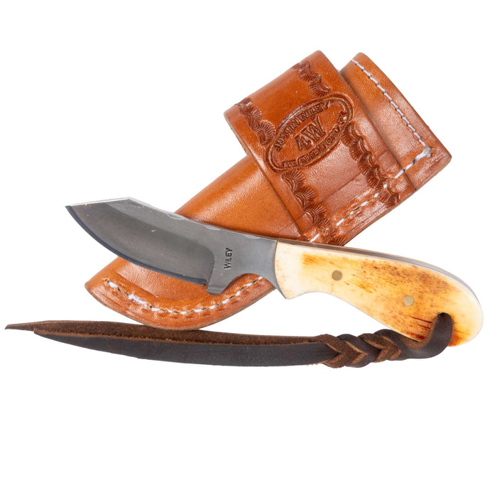 Justin Wiley Hand-Forged Carbon Steel Knife with Natural Bone Handle