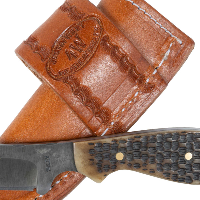 Justin Wiley Hand-Forged Carbon Steel Knife with Jigged Bone Handle