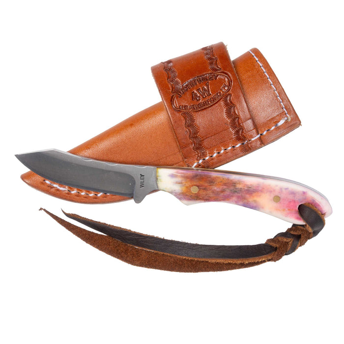 Justin Wiley Pink Handle Carbon Steel Knife