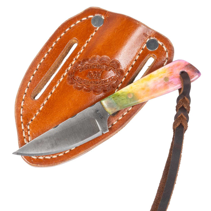 Justin Wiley Hand-Forged Carbon Steel Knife with Pink Bone Handle