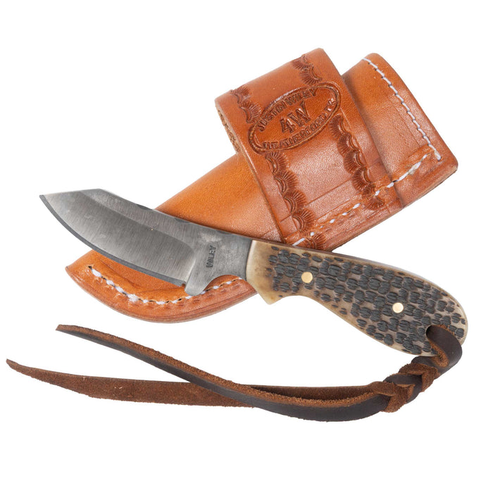Justin Wiley Hand-Forged Carbon Steel Knife with Jigged Bone Handle