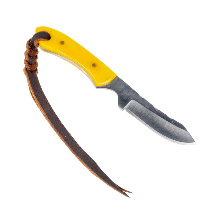 Justin Wiley Hand-Forged Carbon Steel Knife with Yellow Handle