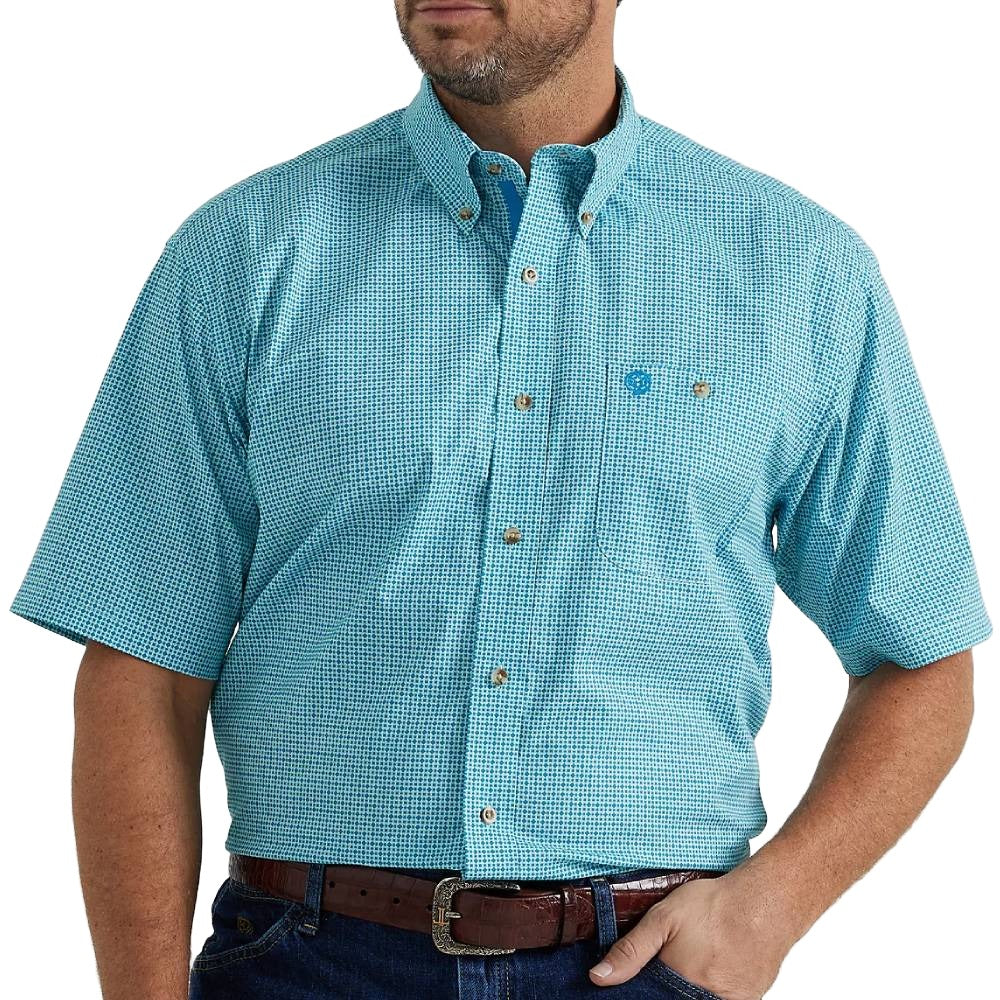 Wrangler Men's George Straight Geo Print Button Shirt