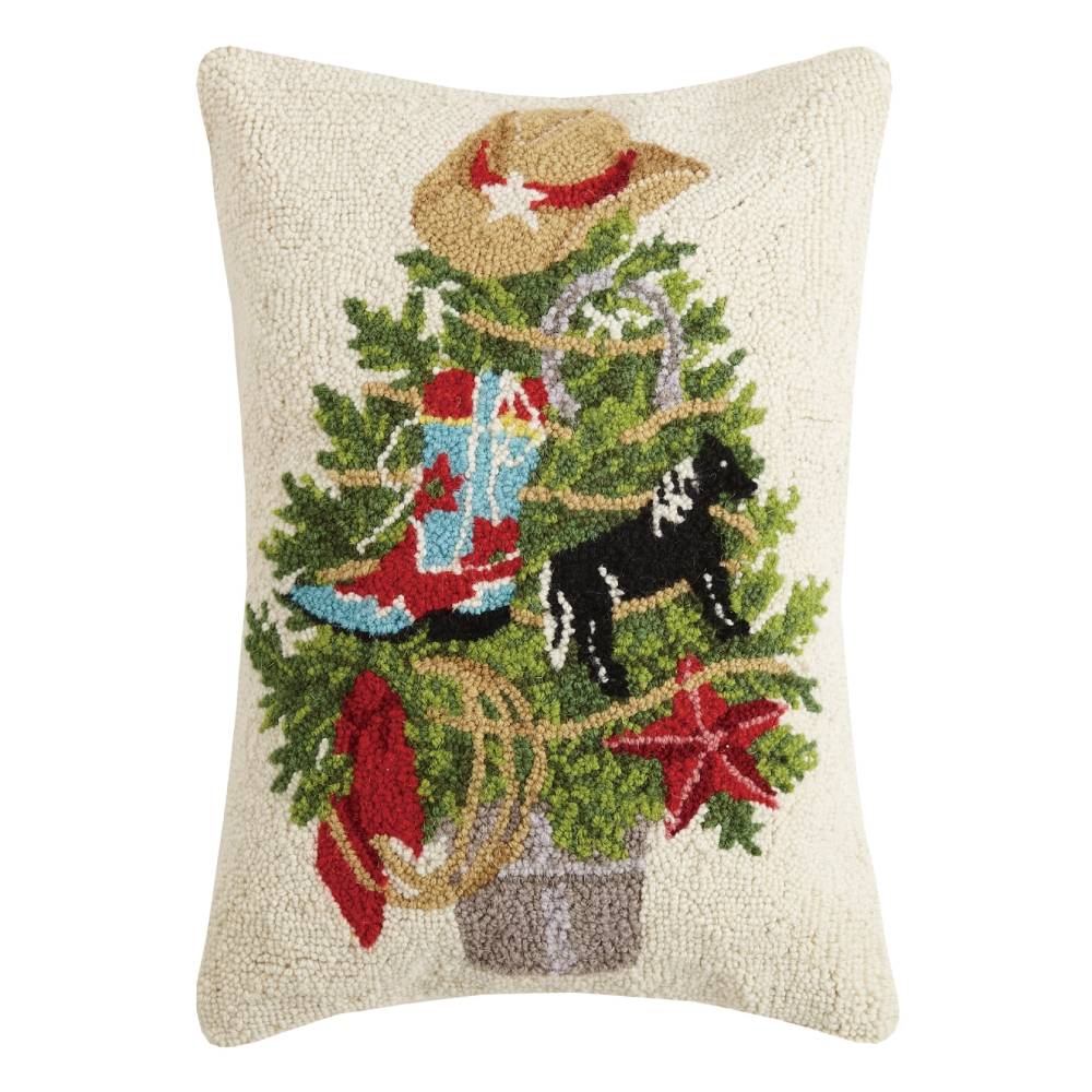 Western Christmas Tree Accent Pillow HOME & GIFTS - Home Decor - Seasonal Decor Peking Handicraft   