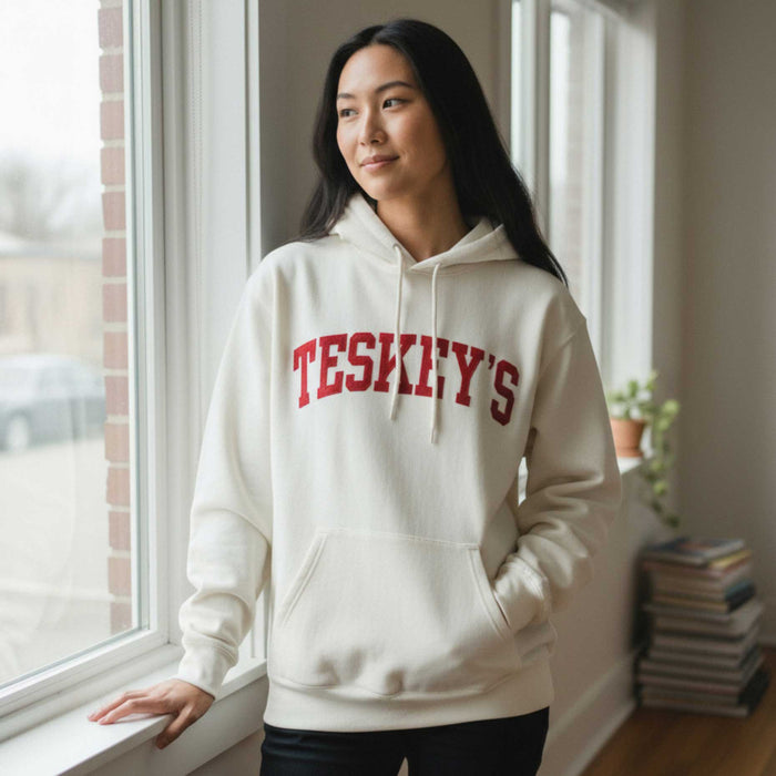 Teskey's Varsity Felt Hoodie - Ivory