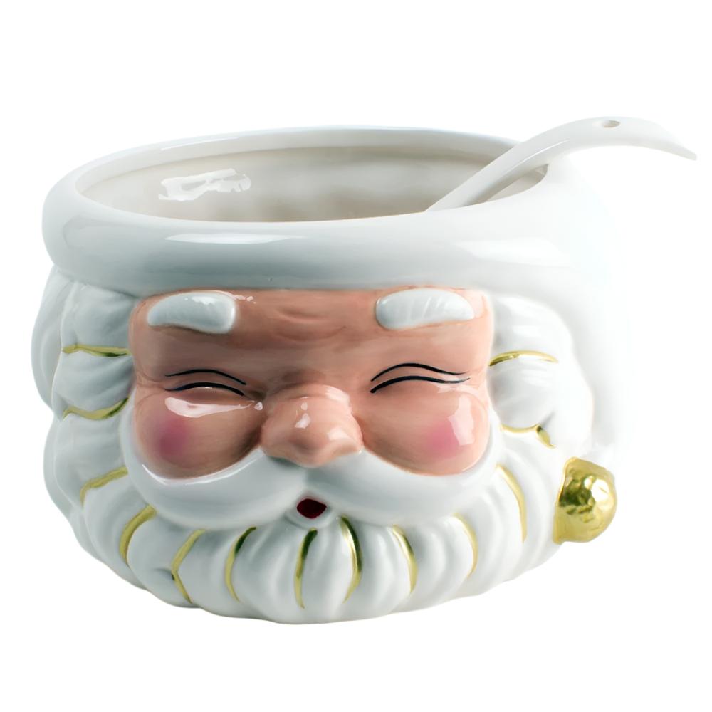 White Santa Punch Bowl & Ladle HOME & GIFTS - Home Decor - Seasonal Decor 8 Oak Lane   