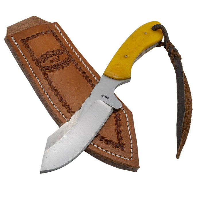 Justin Wiley Carbon Steel Yellow Handle Camp Knife