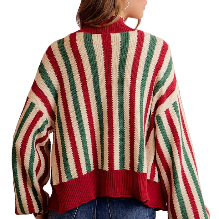 Women's Scalloped Christmas Cardigan