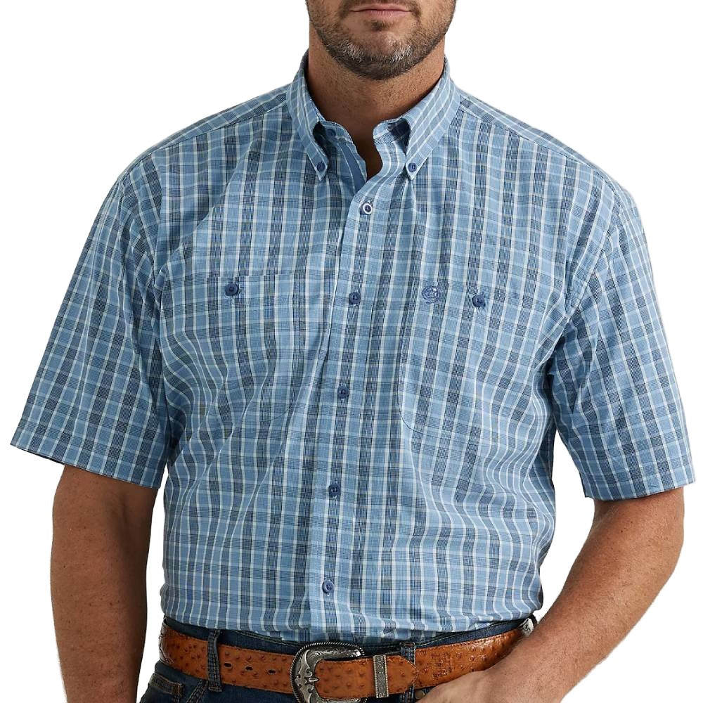 Wrangler George Strait Plaid Print Shirt MEN - Clothing - Shirts - Short Sleeve Shirts Wrangler   