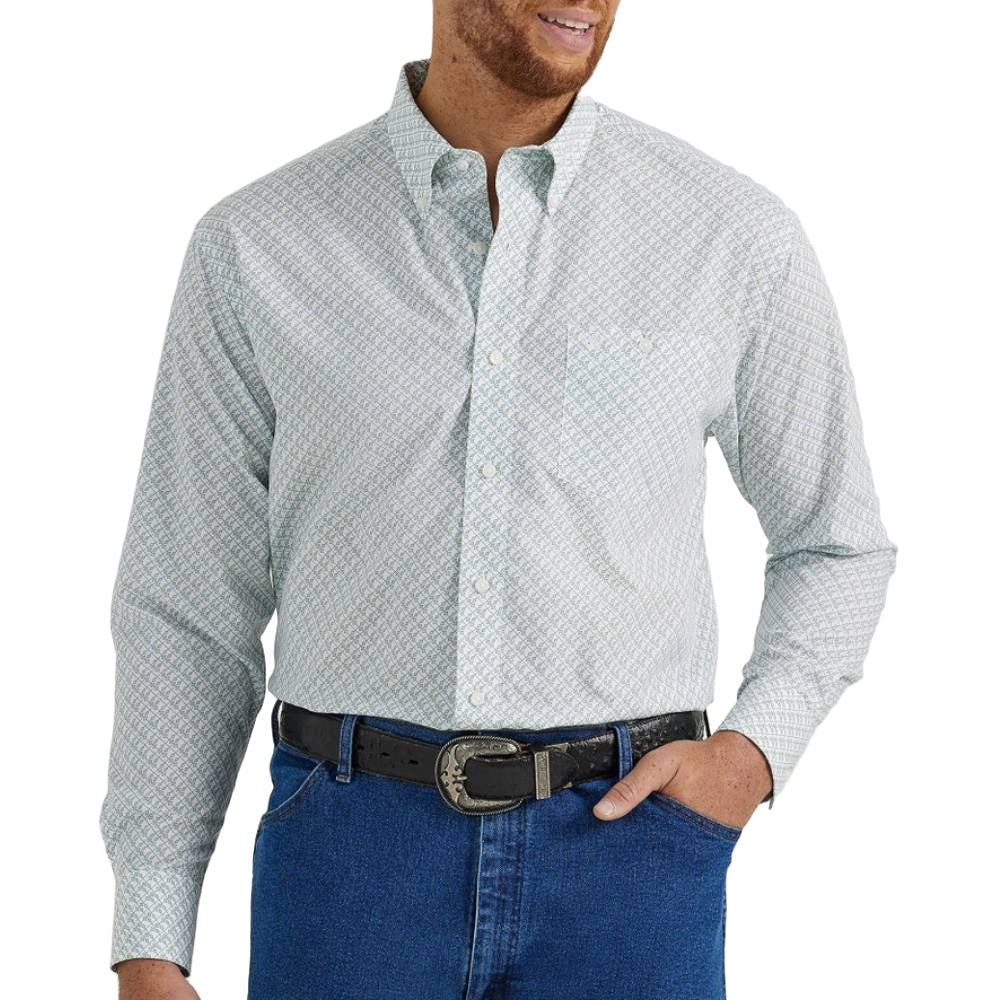 Wrangler Men's Diamond Print Shirt MEN - Clothing - Shirts - Long Sleeve Shirts Wrangler   
