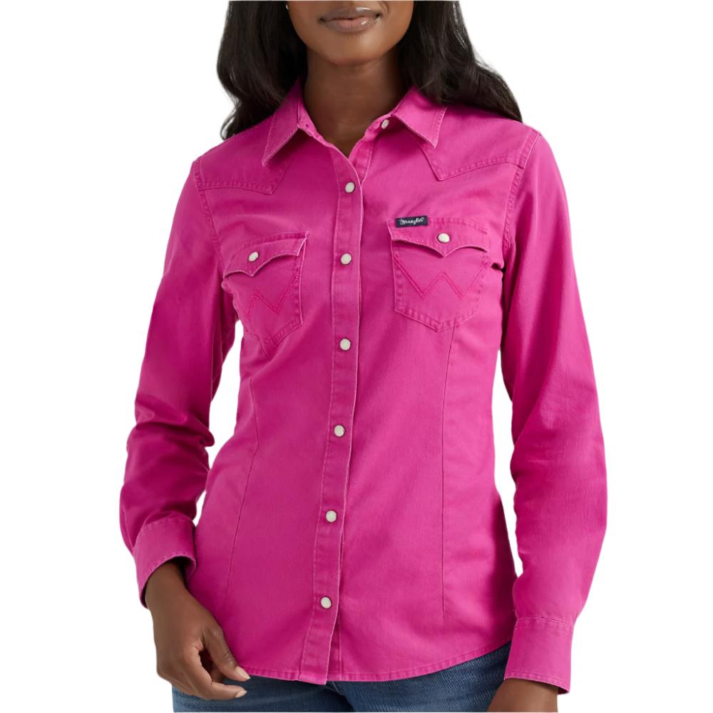 Wrangler Women's Retro Solid Twill Shirt