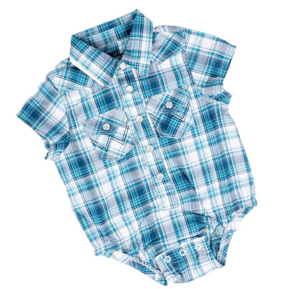 Wrangler Baby Plaid Pearl Snap Onesie KIDS - Baby - Baby Boy Clothing Wrangler   