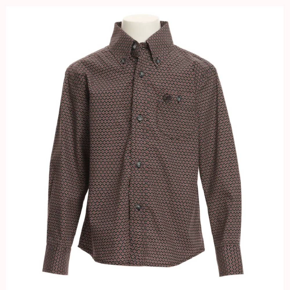 Wrangler Boy's Classic Diamond Button Shirt KIDS - Boys - Clothing - Shirts - Long Sleeve Shirts Wrangler   