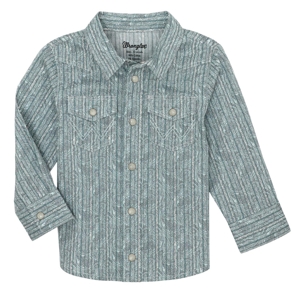 Wrangler Boy's Paisley Print Western Shirt