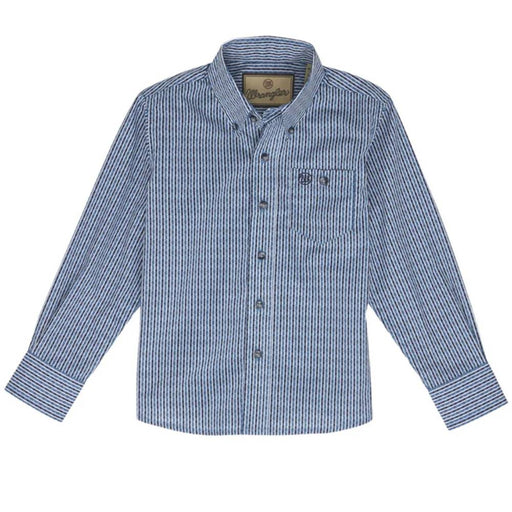 * Wrangler Boy's Striped Geo Print Shirt - FINAL SALE KIDS - Boys - Clothing - Shirts - Long Sleeve Shirts Wrangler