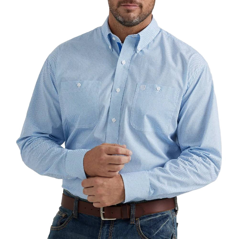 Wrangler Men's George Strait Square Print Shirt MEN - Clothing - Shirts - Long Sleeve Shirts Wrangler   