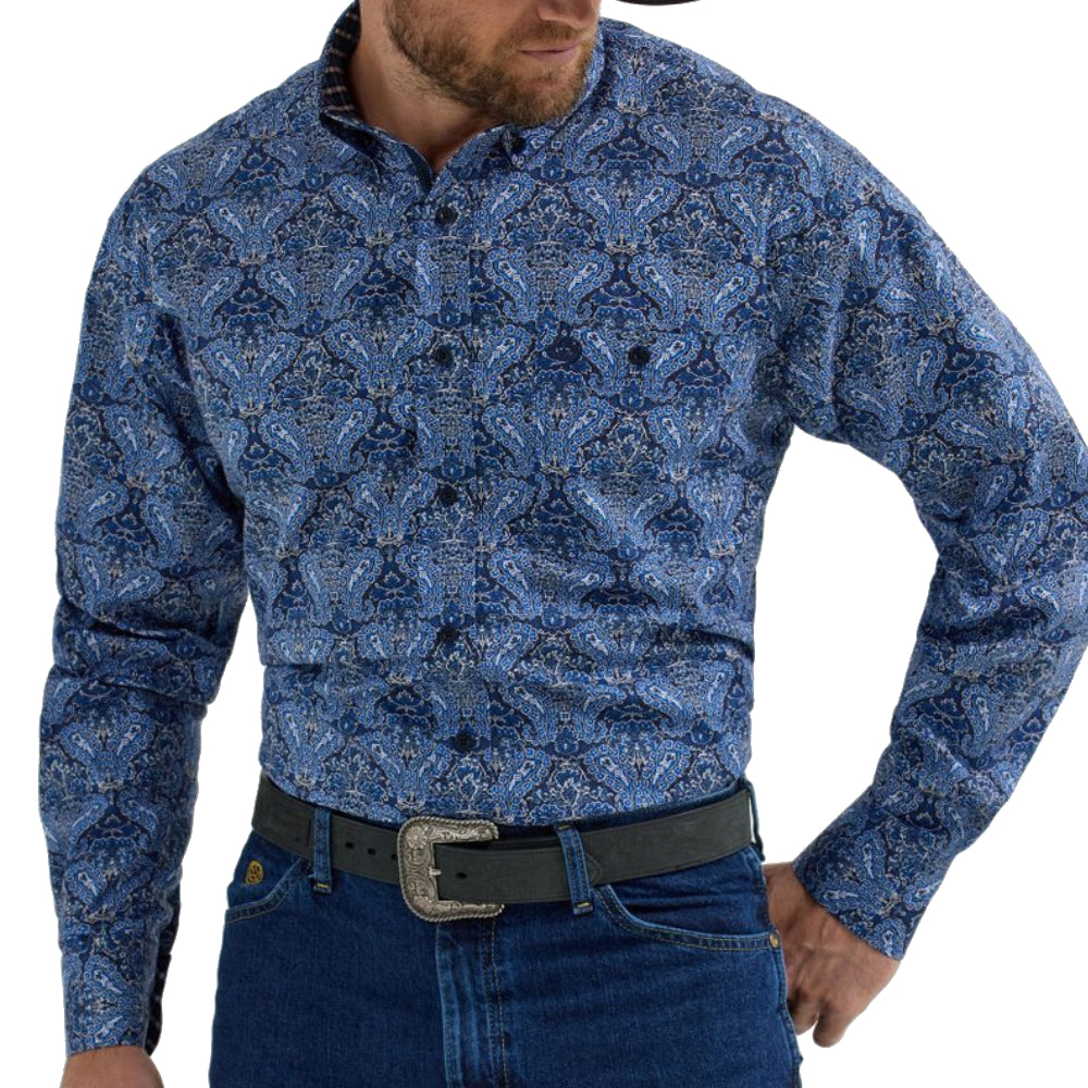 Wrangler Men's George Strait Paisley Print Shirt