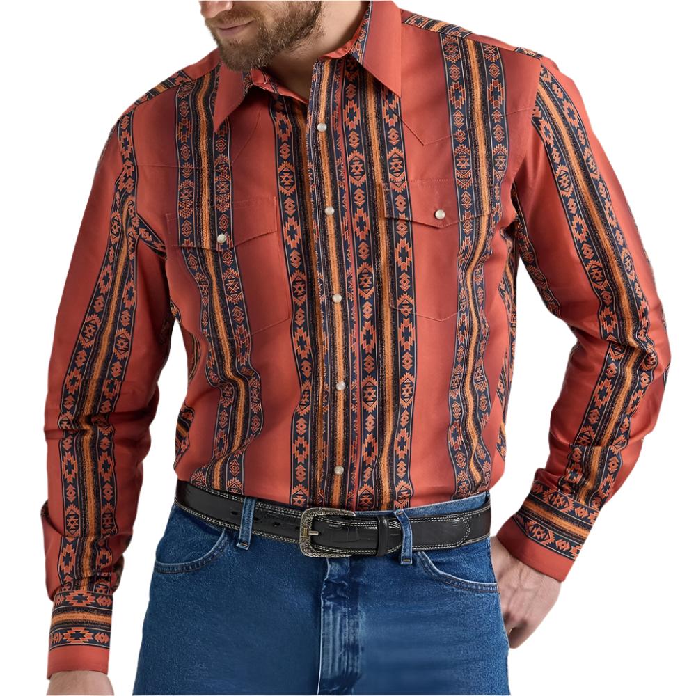 Wrangler Men's Checotah Western Shirt MEN - Clothing - Shirts - Long Sleeve Shirts Wrangler   